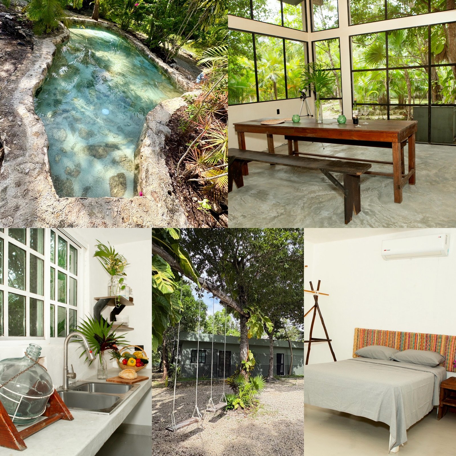 The Family House at Rancho Verde Tulum, group Airbnb with natural pool in Tulum